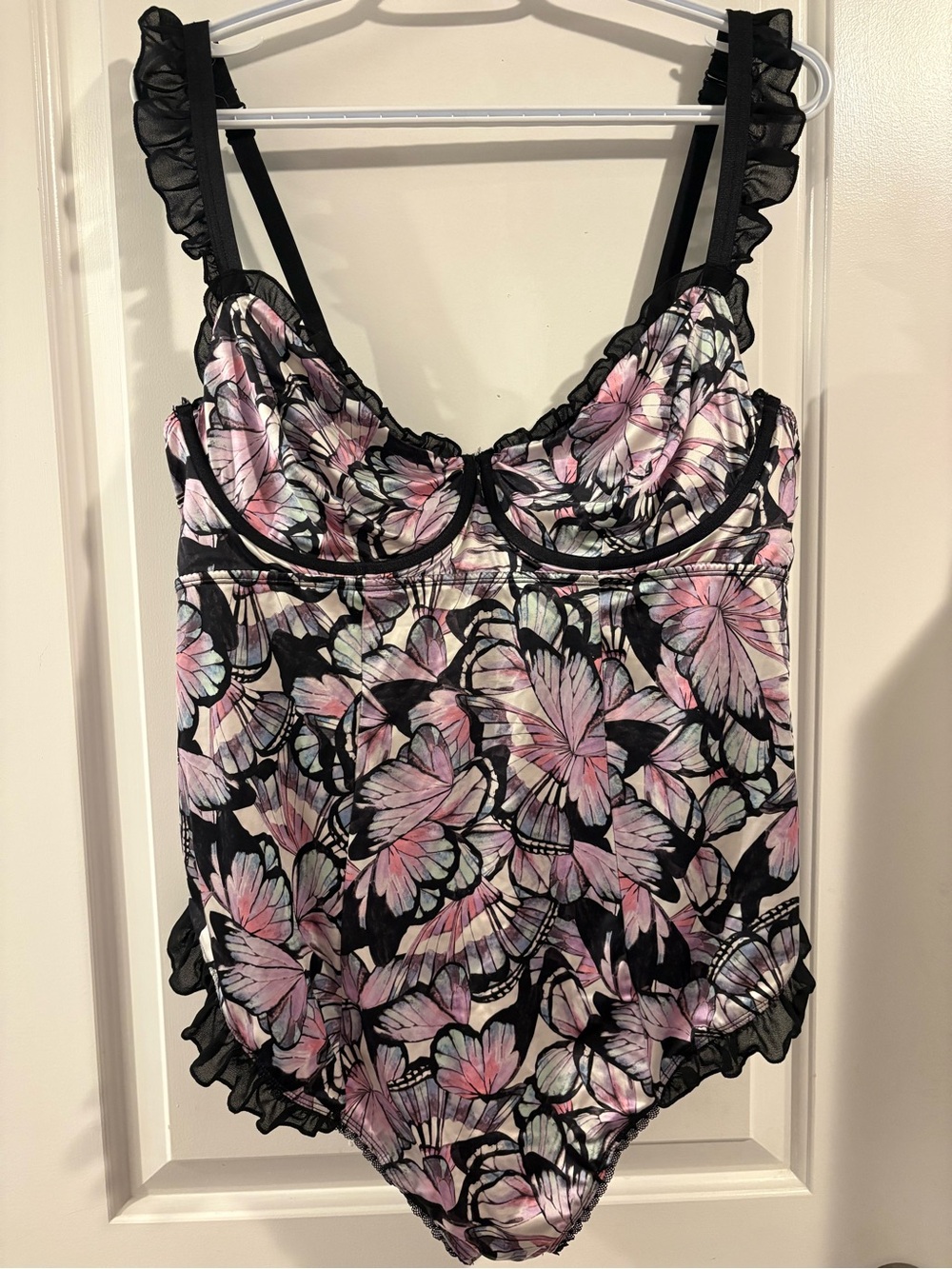 Torrid Butterfly Ruffle Underwire Bodysuit - Picture 2 of 4
